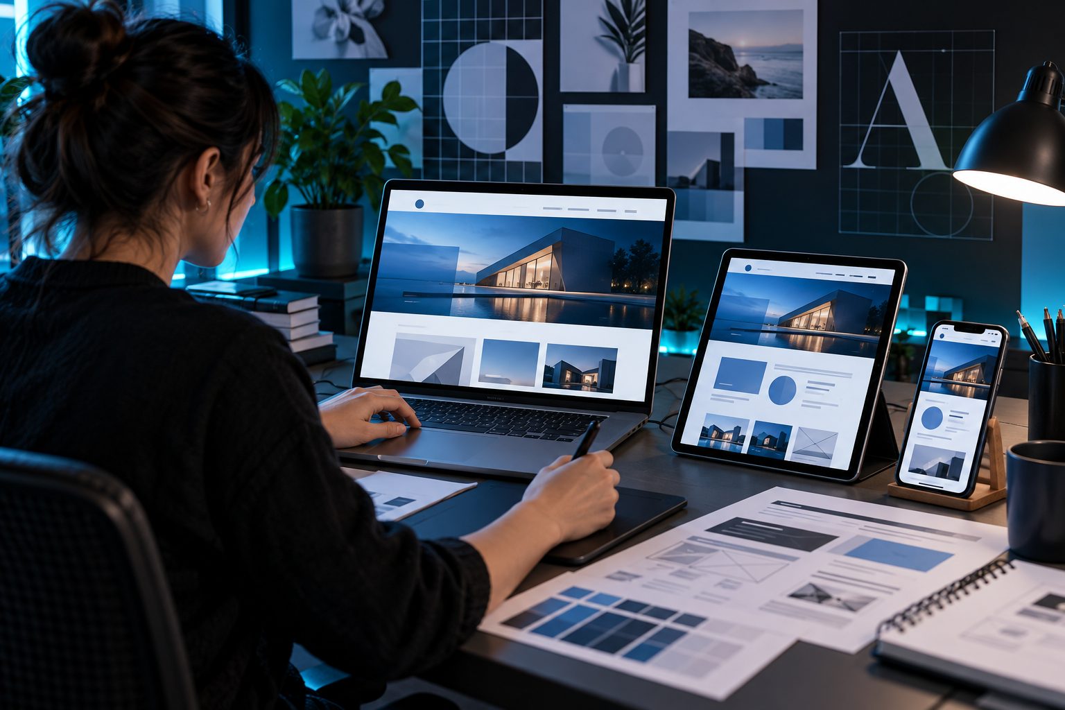 Illustration of web design